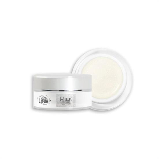 REAL NAILS GEL MONOFASICO MICRO GLITTER MILK