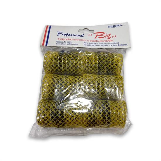GIUBRA BIGODINI RETE PROFESSIONAL BIG GIALLI 40MM CONF 6PZ