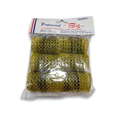 GIUBRA BIGODINI RETE PROFESSIONAL BIG GIALLI 40MM CONF 6PZ