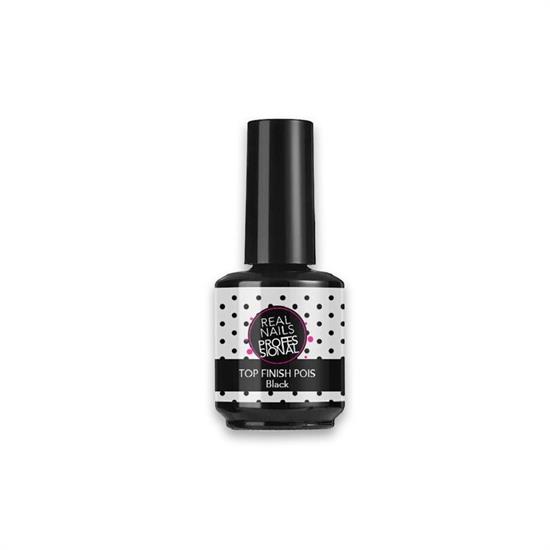 REAL NAILS SEMIPERMANENTE TOP FINISH POIS NERO 15ML