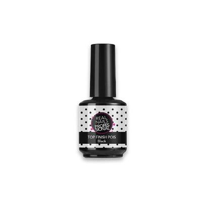 REAL NAILS SEMIPERMANENTE TOP FINISH POIS NERO 15ML