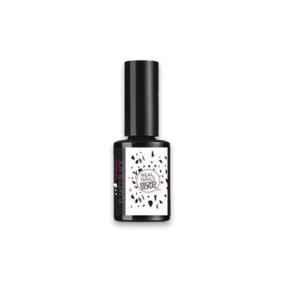 REAL NAILS NAIL TOP FINISH FLACKES BLACK 15 ML