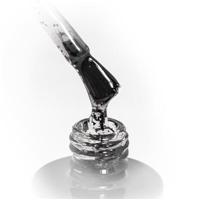 REAL NAILS NAIL TOP FINISH FLACKES BLACK 15 ML