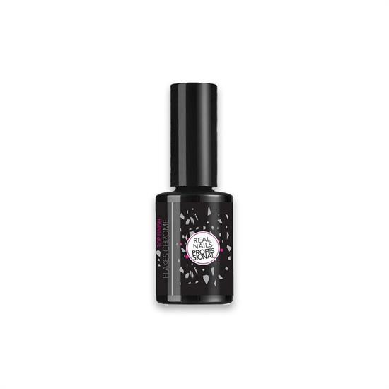 REAL NAILS NAIL TOP FINISH FLACKES CHROME 15 ML