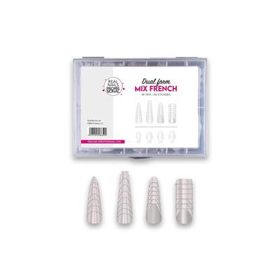 REAL NAILS DUAL TIP MIX FRENCH 96 TIP + 48 STICKERS