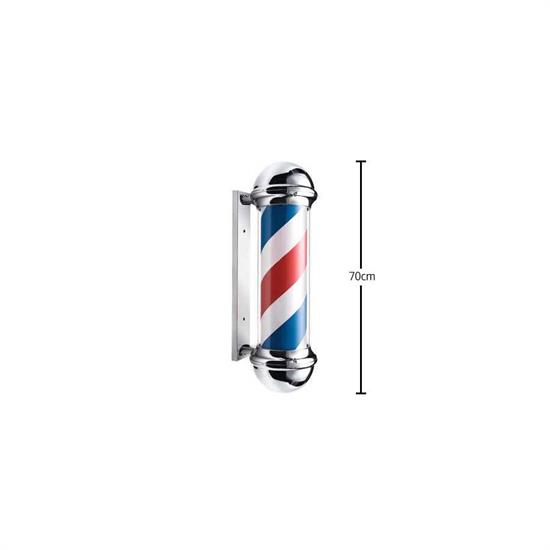 BARBURYS BARBER POLE ARGENTO - PALO BARBIERI LUMINOSO 70cm