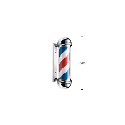 BARBURYS BARBER POLE ARGENTO - PALO BARBIERI LUMINOSO 70cm