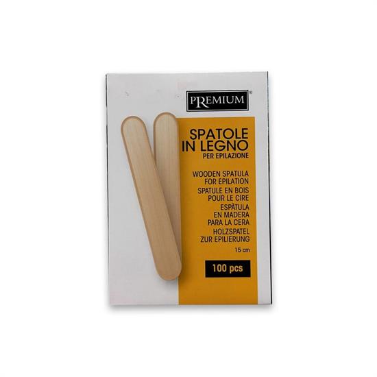 PREMIUM SPATOLE IN LEGNO PER EPILAZIONE 15CM 100PZ