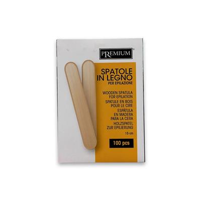PREMIUM SPATOLE IN LEGNO PER EPILAZIONE 15CM 100PZ