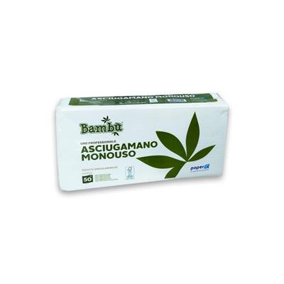 PAPER ASCIUGAMANO MONOUSO PIEGATO BAMBU' CONF 50PZ