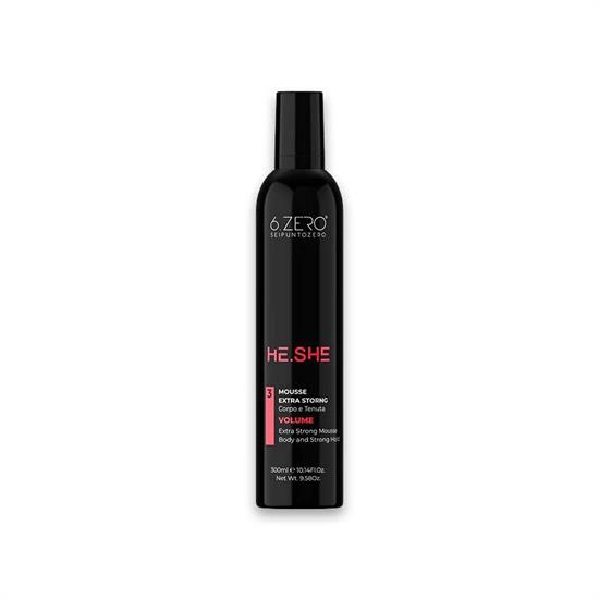 6.ZERO HE.SHE MOUSSE EXTRA STRONG CORPO E TENUTA 300ML