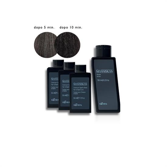 KAARAL MANNISKAN KIT TINTURA PER BARBA E BAFFI N° 5/6 3X50ML