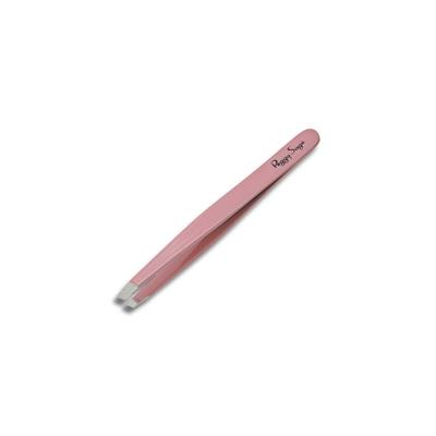 PEGGYSAGE PINZETTA PROFESSIONALE ROSA 9,5CM BECCO OBLIQUO