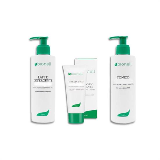 KIT PULIZIA DEL VISO, LATTE: IDRATANTE, CREMA VISO: IDREATANTE