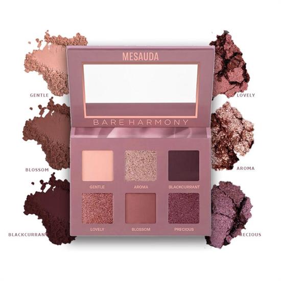 MESAUDA BARE HARMONY 2.0 PALETTE 6 OMBRETTI TENDER MAUVE N°201